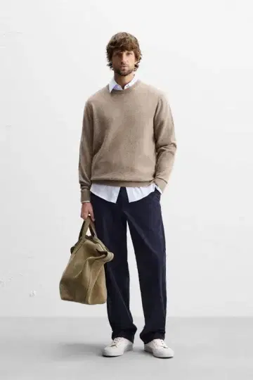 미사용 새상품 zara origins 오리진스 크루넥 캐시미어 100%