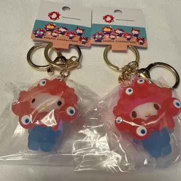 간사이 만박 미야쿠미야쿠 키티 마이멜로디 클리어 키링 2개 세트