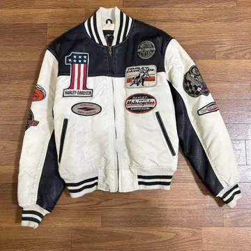 [ Harley Davidson ] 패치 부착 바시티 자켓 L 사이즈