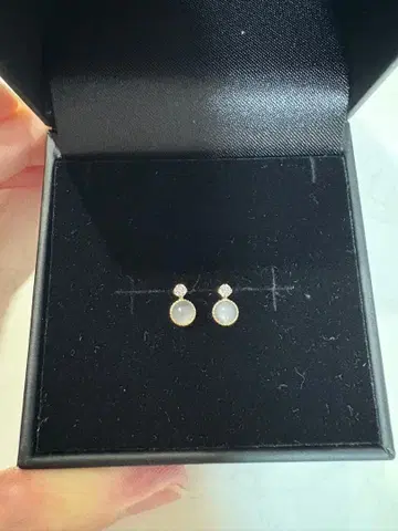 10K 문스톤 귀걸이