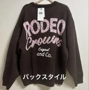 RODEO CROWNS MIX COLOR LOGO 니트탑