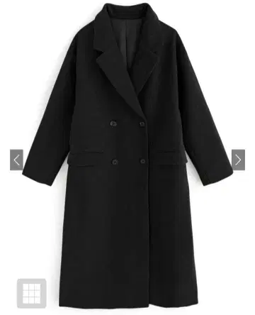 페이크 울 더블 버튼 체스터 코트