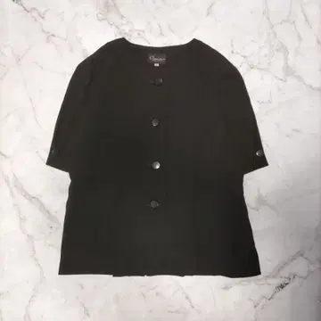 Chanson Modes 포멀풍 블랙 블라우스 13호 고급 노카라 디자인