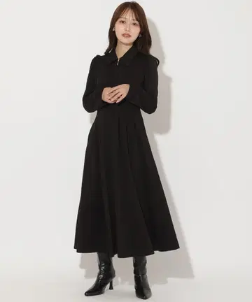 [ 시착만 한 상품 ] 앤드 쿠튀르 센터 ZIP 원피스 블랙