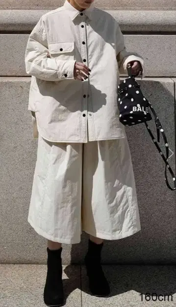 machatt 마차트 퍼 셔츠 큐롯 팬츠 셋업