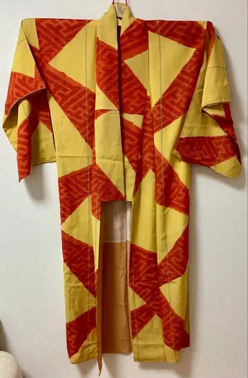 명선 교육용 실 포함 미사용 노랑과 오렌지 대담한 패턴