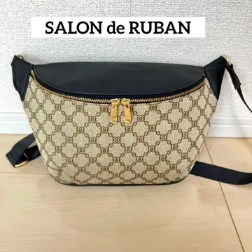 SALON de RUBAN 새상품급 바디백 베이지/블랙