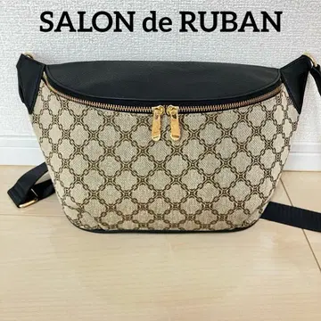 SALON de RUBAN 새상품급 바디백 베이지/블랙