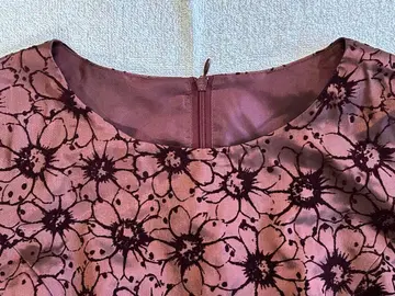 새상품급, SHATLEHOUSE. 꽃무늬 반팔 원피스 (와인 레드 13)