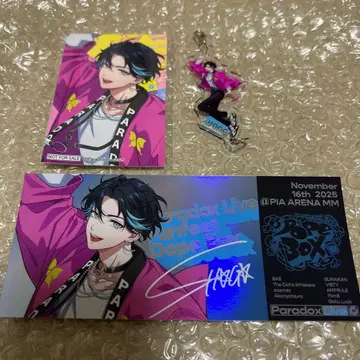 파라라이 도푸보 아크릴 참 스티커 티켓풍 홀로그램 카드 아코