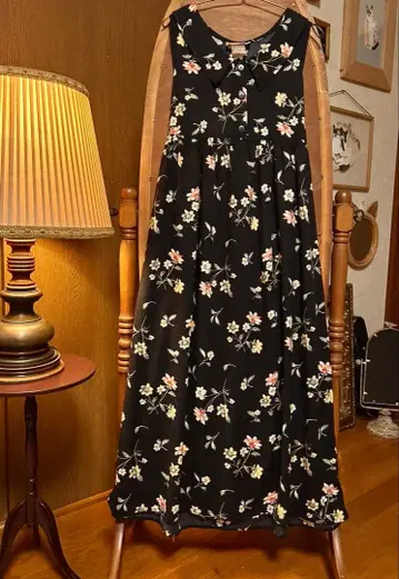 70s 구제 의류 프랑스 유럽 앤티크 빈티지 꽃무늬 원피스