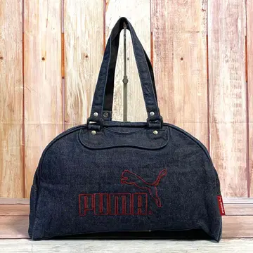 푸마 PUMA 남녀 공용 럭비백 데님백 토트 로고 자수