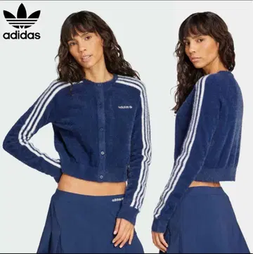 아디다스 플러피 니트 가디건