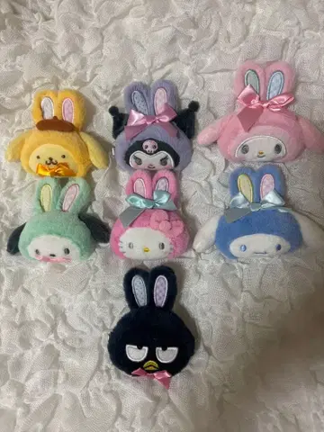 산리오 캐릭터즈 시크릿 헤어 클립 7개 세트