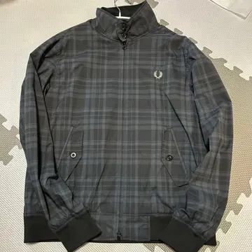 나일론 자켓 다크 그레이 체크 무늬