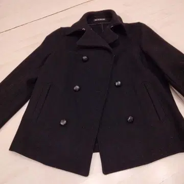 글로버올 블랙 울 피코트