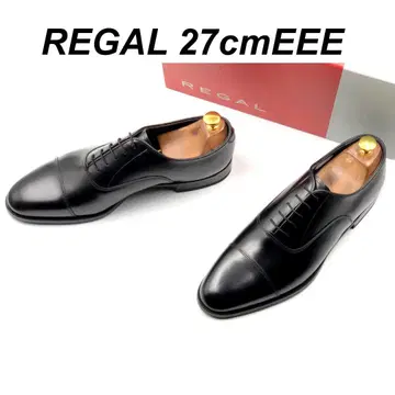 미사용 REGAL 리갈 27cmEEE 0806 스트레이트 팁 블랙
