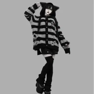 DimMoire 이블 캣 가디건 [ Stripe ]