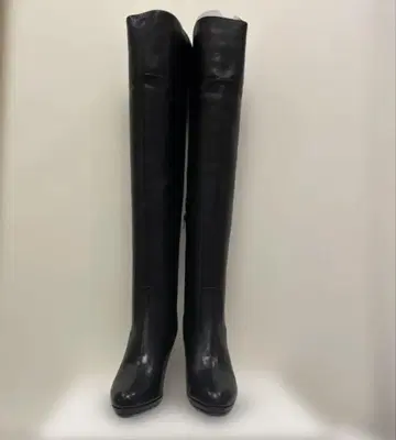 새상품 히미코 블랙 니하이 부츠 하이힐 슬림핏