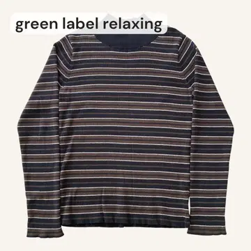 그린 라벨 릴랙싱 원 오브 마인 니트 보더 보틀넥