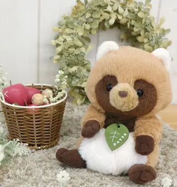 봉제 인형 potte 산애로우 너구리 (15cm) 마스코트 너구리