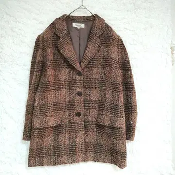 [아데다 레나운] 체크 무늬 테일러드 자켓