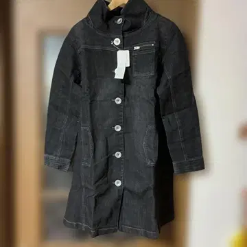 QVC 데님 자켓 택 포함 미사용 새상품 블랙 데님 자켓