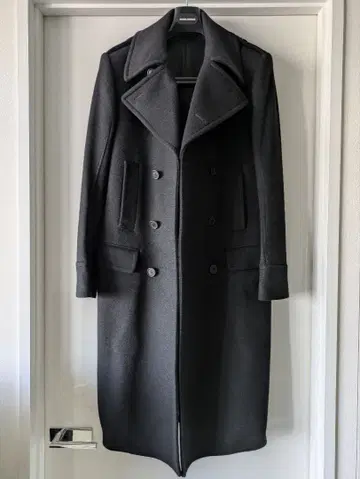 RYKIEL HOMME 블랙 울 코트 롱