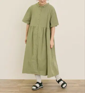 [WEB 한정판] 쁘띠 옷깃 셔츠 원피스