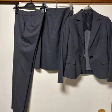 다크 그레이 팬츠 수트 스커트 상하의 세트