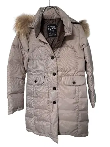 링 다운 베이지 다운 자켓 38