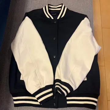 JOURNAL STANDARD 바시티 자켓 네이비/화이트