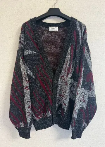 90s USA제 가디건 아크릴 올 패턴