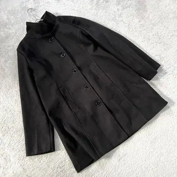 새상품급 (M) 스탠드 카라 코트 남성용 블랙 모드감 스타일리시