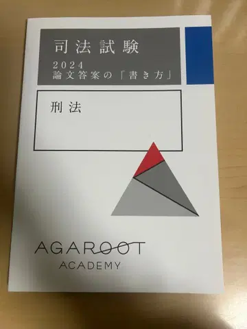 아갈트 사법시험 형법 논문 답안의 [쓰는 법]