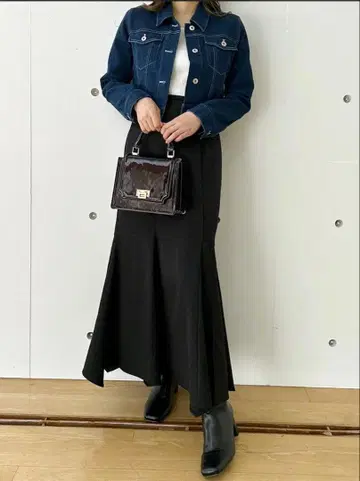 머큐리 듀오 크롭 데님 자켓 F 사이즈