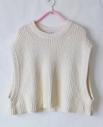 가을/겨울 프레임워크 면 울 혼방 코튼 울 화이트 니트 베스트 F