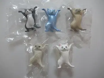 고양이 펜꽂이 5개 세트 시크릿 포함 피규어