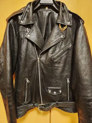 더블 라이더 자켓 블랙 사이즈 38 라무 가죽 아메리칸 스타일