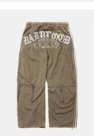 Badblood 올리브 와이드 팬츠 프린트 로고