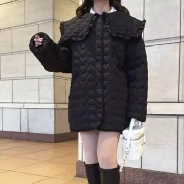 아프레 주르 하트 퀼팅 아우터