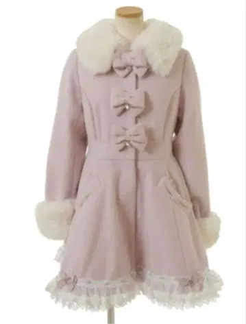 LIZLISA 백 티어드 리본 코트 핑크 리즈리사