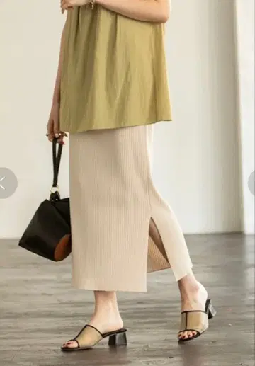 NOBLE 골지 타이트 스커트 36