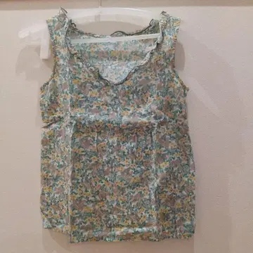 꽃무늬 슬리브리스 상의 세트 상품 브랜드 사이즈 2