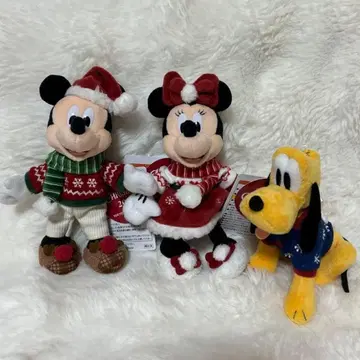 디즈니 크리스마스 2024 미키 미니 플루토 인형 배지