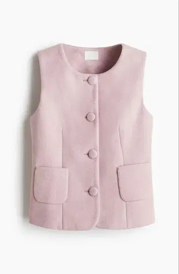 기간 한정 H&M AF 펠트 소재 핑크 베스트