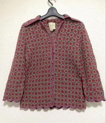 [ 새상품급 ] Sybilla 크로셰 뜨개질 긴팔 가디건