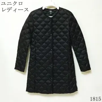 유니클로 여성용 블랙 롱 코트 M