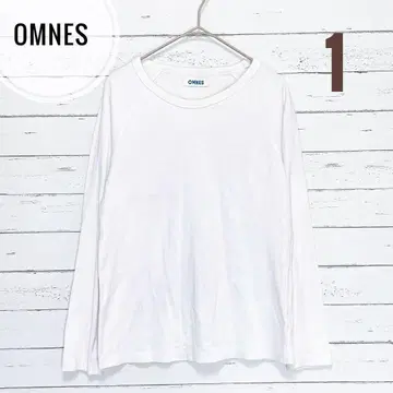 1660 [옴네스] 래글런 슬리브 티셔츠 긴팔 크루넥 심플 M
