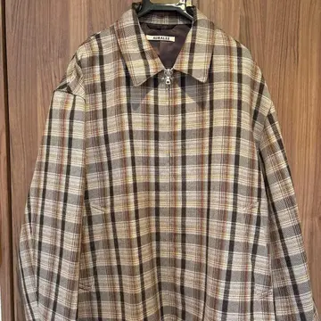 AURALEE DOUBLE FACE CHECK ZIP BLOUSON 5